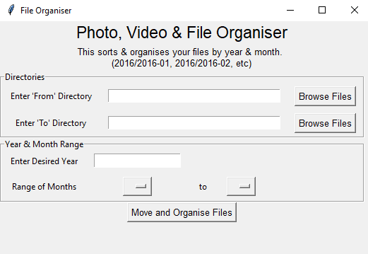 A picture of a user interface for a media backups tool